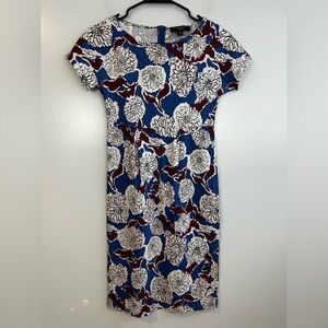 Weekend Max Mara Floral Short Sleeve Cotton Sheath Dress